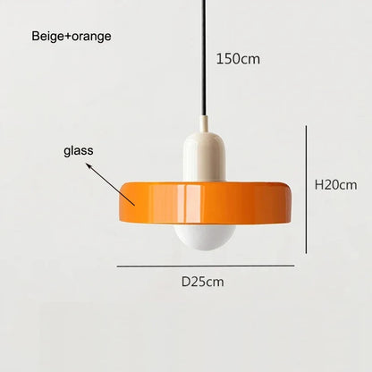 Lámpara colgante de cristal estilo retro nórdico