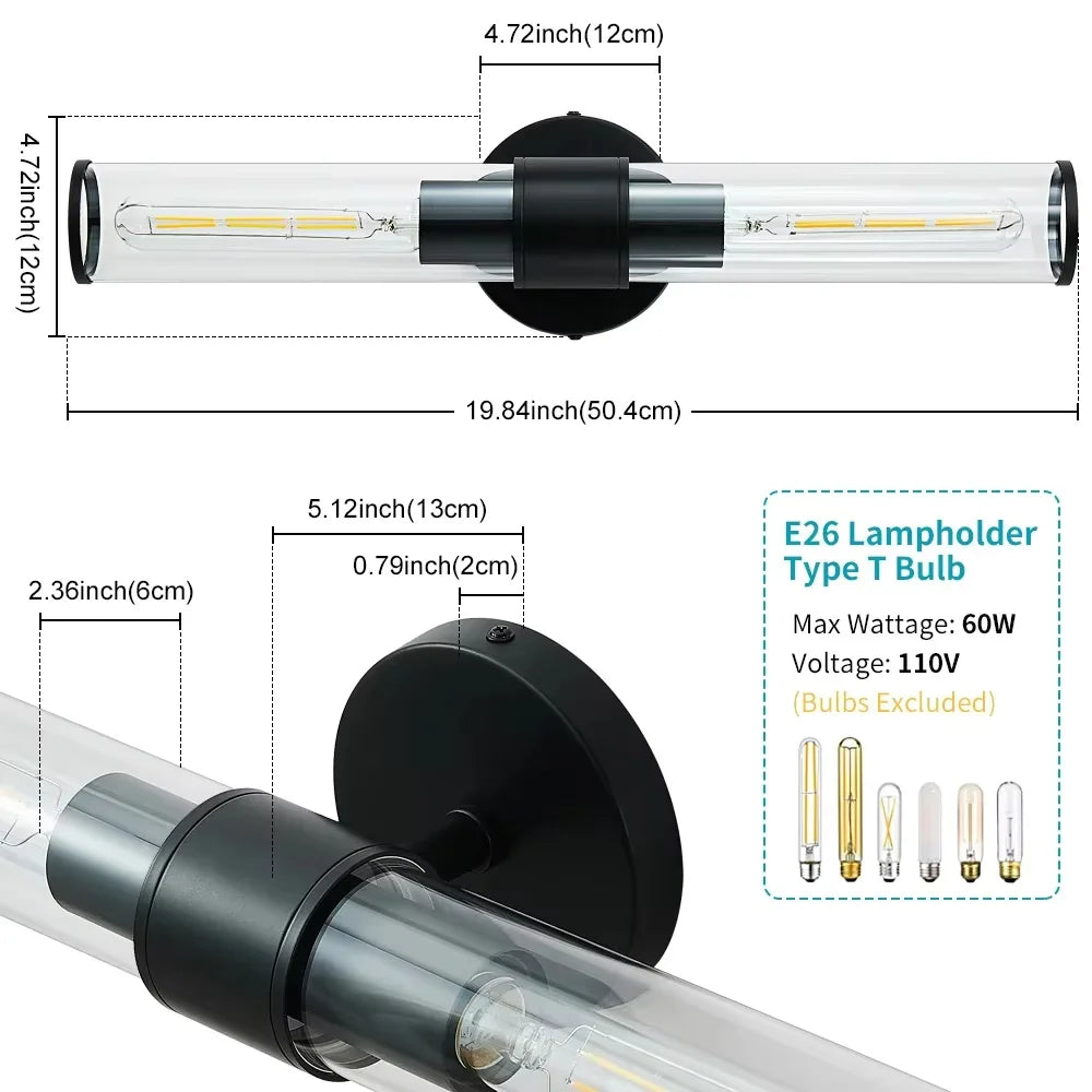 Aplique de pared tubular nórdico