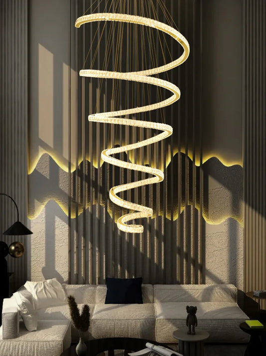 Refined Spiral Chandelier