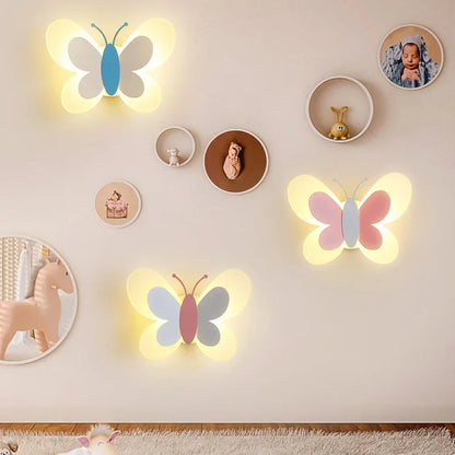 Lámpara de pared creativa con forma de mariposa